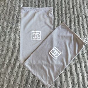 CHANEL Gray Logo Dust Bags